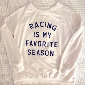 White Crewneck “Racing is my Favorite Season”